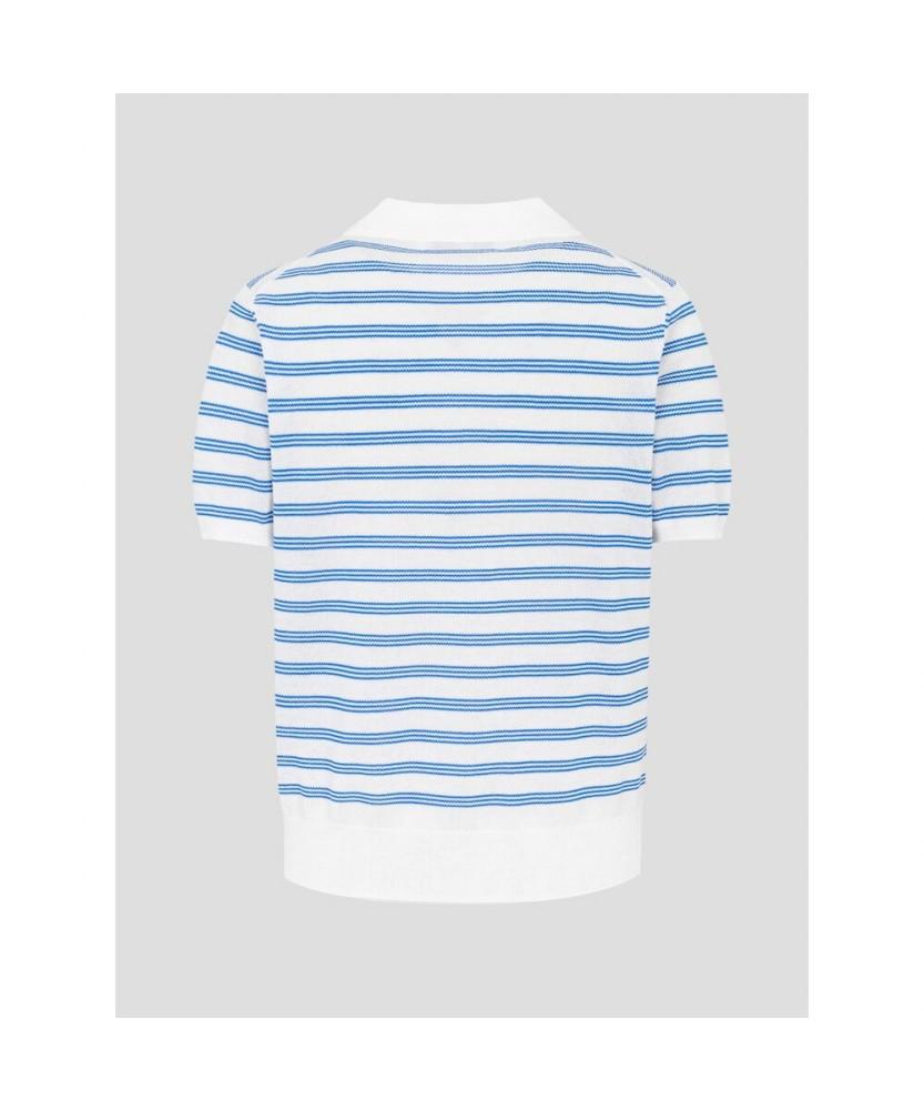 Binpolleidiseu [Solsol Knit] Honeycomb Stripe Pullover - Ivory (Bf6351C010)