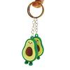 Fashion Simulation Fruit Avocado Smile Keychain 3D Resin Key Chains Jewelry Gift