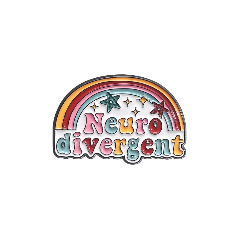 Spilla Smaltata Autismo ADHD Neurospicy Consapevolezza Autistica Puzzle Spille Salute Mentale Badge per Risvolto Zaino Gioiello Regalo per Amici