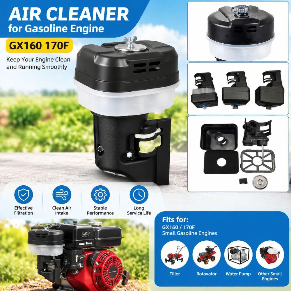 Engine Part Air Filter Housing Cover Replacement Air Cleaner Assembly for GX160 170F 168 Engines