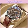 Business Quartz Watch For Men With Leather Strap And Analog Digital Display