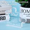 Dad Acrylic Puzzle Plaque – Gift from Daughter/son. For Father's Day, Thanksgiving, Birthday.