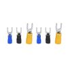 300Pcs Insulated Fork Spade Terminals Copper PVC U Type Wire Connector for Transportation Lighting(SV1.25 4+SV2 4+SV5.5