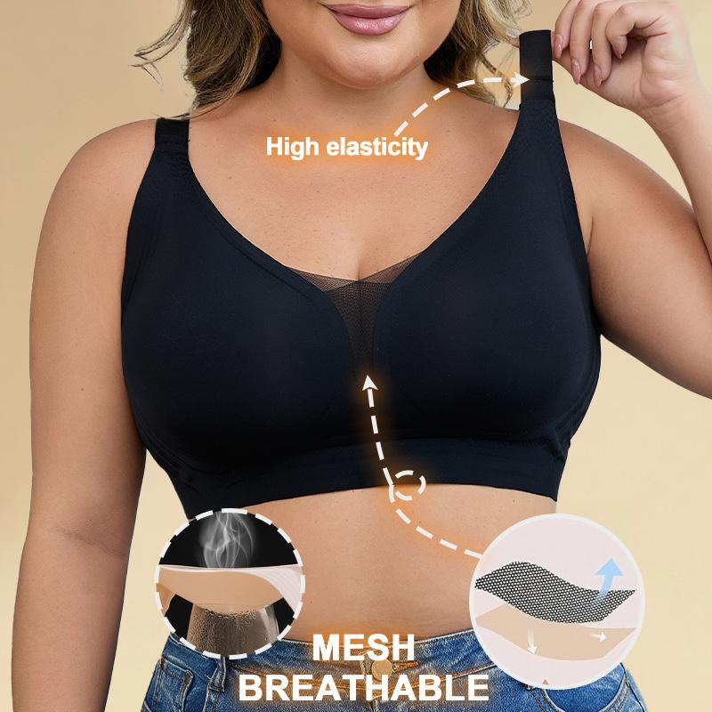Sujetador Camiseta Moldeador Sin Costuras Inalámbrico Fino Talla Grande para Mujer Cobertura Lateral del Busto Espalda Descubierta Ropa Interior Cómoda