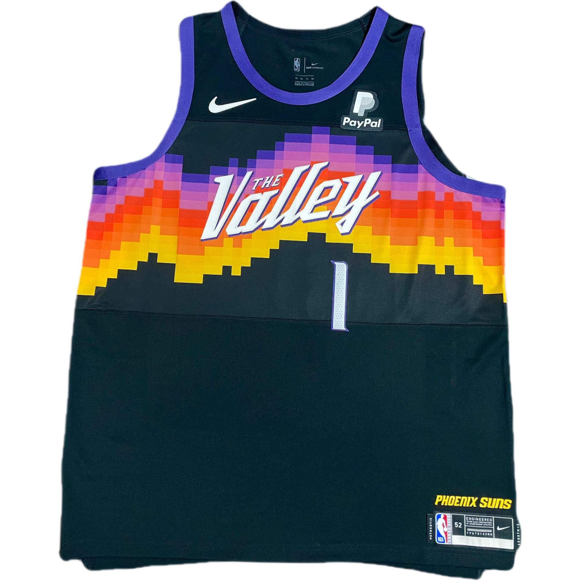 

Nike X NBA Collaboration Devin Booker #1 Suns City Edition AU Basketball Jersey Men jerseys Black CN1628-010 XL