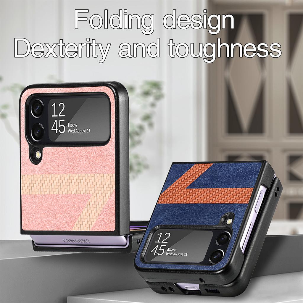 Anti -Drop Slim Protection Leather Case For Samsung Galaxy Z Flip4 5g Flip 4 Zflip4 Ultra Thin Lightweight Folding Cover Funda