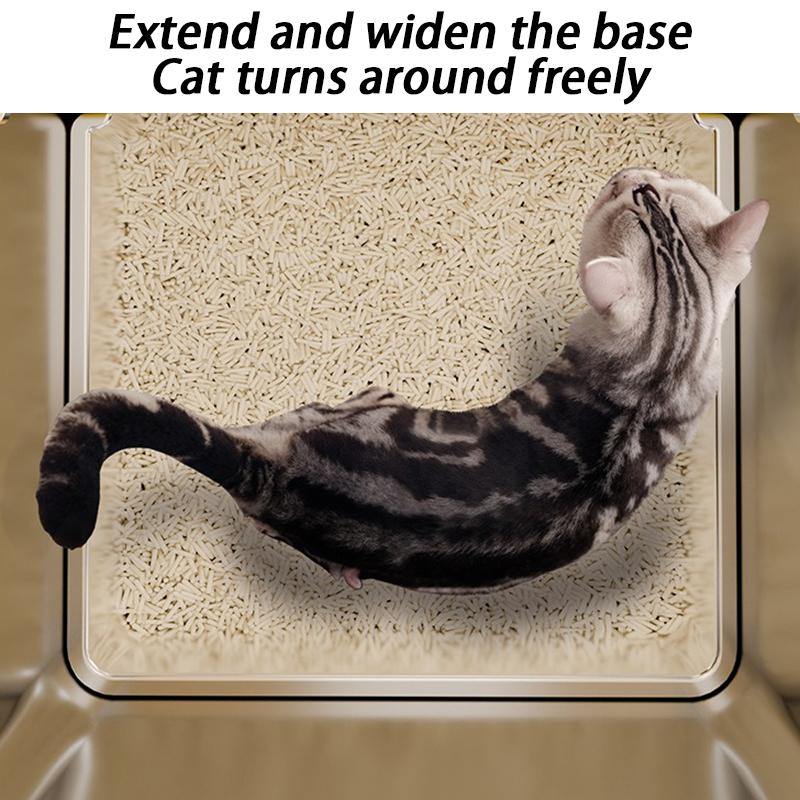 Stainless Steel Cat Litter Box Large Space Fully Enclosed Cat Toilet Big Sealed Odor Proof Cat Bedpans Detachable Pet Supplies
