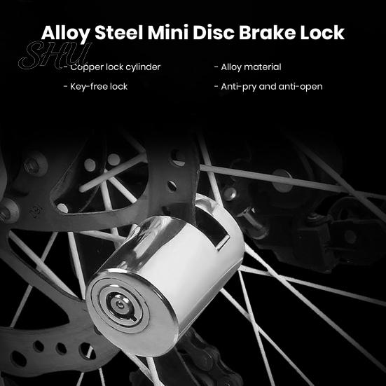 Bike Disc Brake Lock Mountain with 2 Keys Round Press Type Motorcycle Security Universal Anti-Theft Mini Bicycle Accessories
