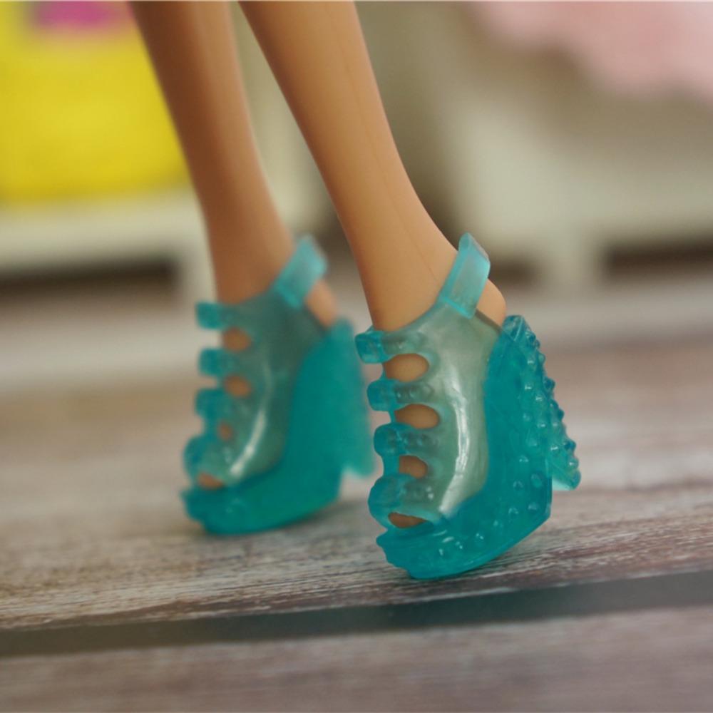 Fashion 1/6 Doll Sippers Shoes Plastic Shoes Clothes Accessories  Fit Foot Length 2cm Dolls