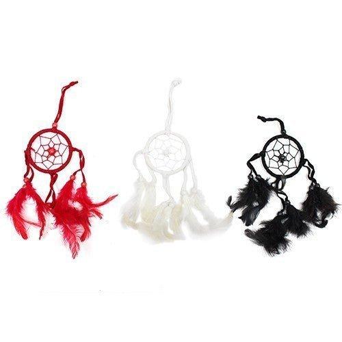 Dreamcatchers 6 Pack, Small Round Black White Red