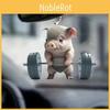 Adorable Acrylic Cartoon Style Pig Car Hanging Ornament Perfect For Car Interiors