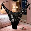 Sous-vêtement String Sexy Doux d'Été Fin pour Femme avec Broderie Perles Design Filet Basse Taille