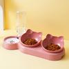 Automatic Water Feeding Cat Bowl Cat Ear Bowl Double Bowl Water Feeding Cat Food New Pet Cat Bowl