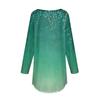 Damen T-Shirt mit Rundhalsausschnitt, lockerer Schnitt, langärmelig, Top, Pullover