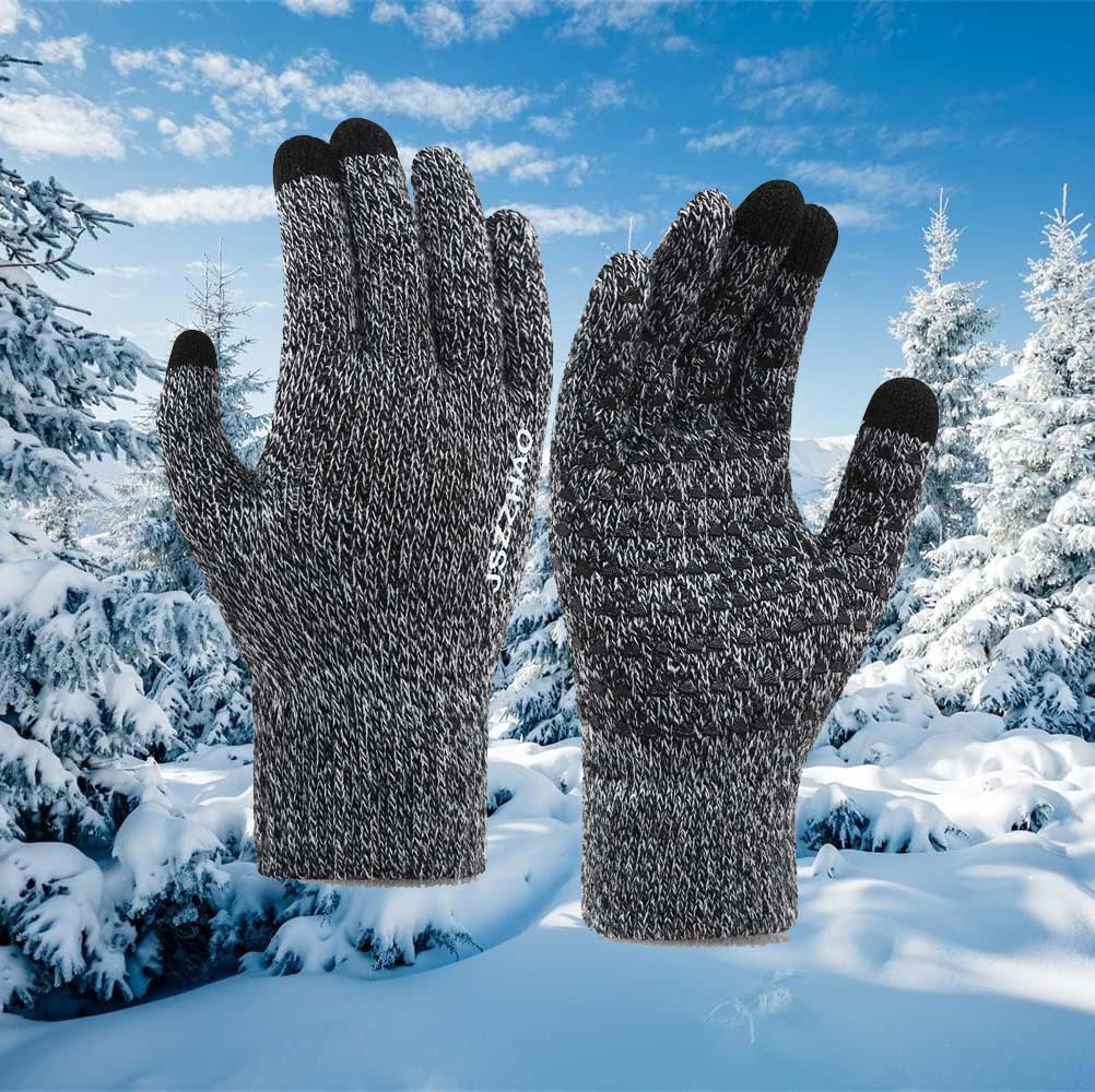 1 Pair Men's Women's Winter Gloves Advanced Touchscreen Warm Knitted Gloves for Cold Weather, Suitable for Cycling, Running, Mountain Climbing Travel