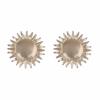 Stylish and simple alloy sunflower personalized retro versatile beach wind women's stud earrings casual light luxury