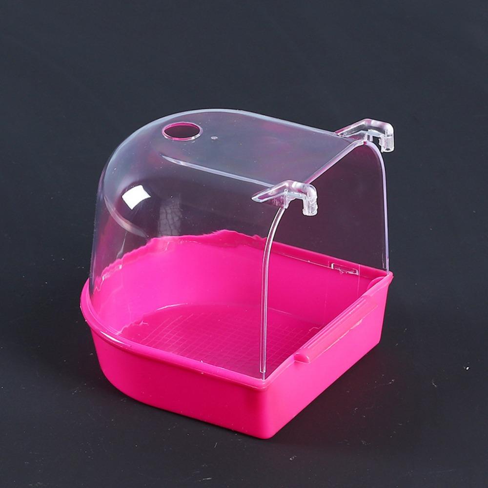 

Bird Supplies Cage Accessories Pet Cleaning Parrot Bathing For Pet Shower Birdbath Bird Bathtub червоний