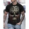 Men's Gender-Neutral T-Shirt 3D Printed Lion Round Neck Casual Short Sleeve Top Street Wea Men's T-Shirt Oversized T-Shirt