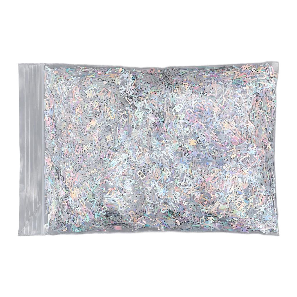 English Letter Nail Sequins Holographic Nail Glitter Letters Sequins Flakes for Manicure Decoration