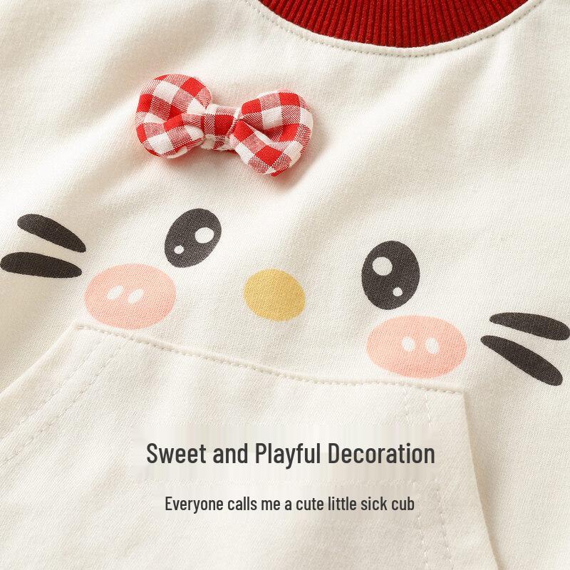 Infant Girls' Cotton Sweatshirt & Pants Set