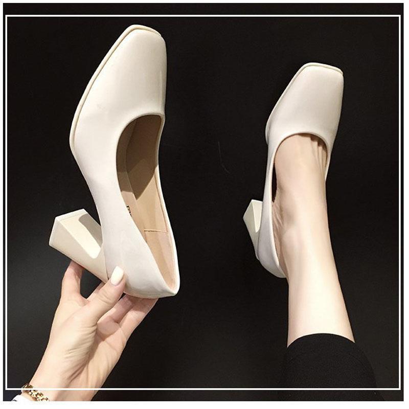 2025 new spring autumn casual high-heeled shoes woman sexy ladies thick heels platform pumps black red pink women shoes WSH3187
