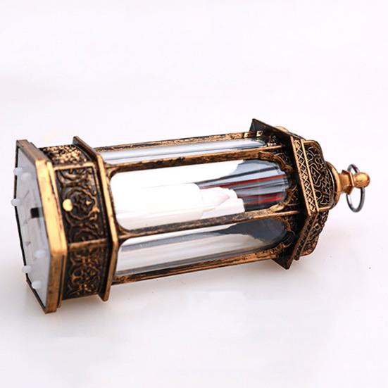 Wind Lantern Six Corners Beautiful Lighting Vintage Christmas LED Candle Lantern Courtyard Decoration