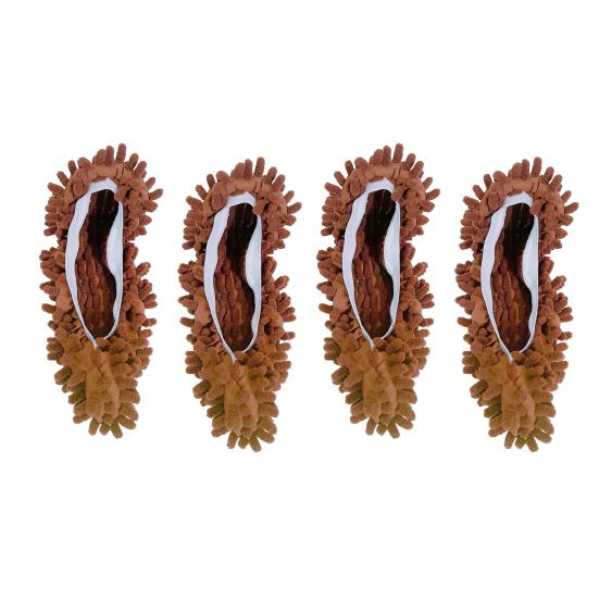 

2 пары ленивых чехлов для обуви, сильное впитывание пыли, легко носить с собой, эластичные износостойкие швабры для ног, инструмент для уборки пола кофейный