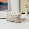 Soft Quilted Cotton Makeup Bag Women Zipper Cosmetic Organizer Handbag Portable Toiletry Case For Girls Stationery Pens Pouch