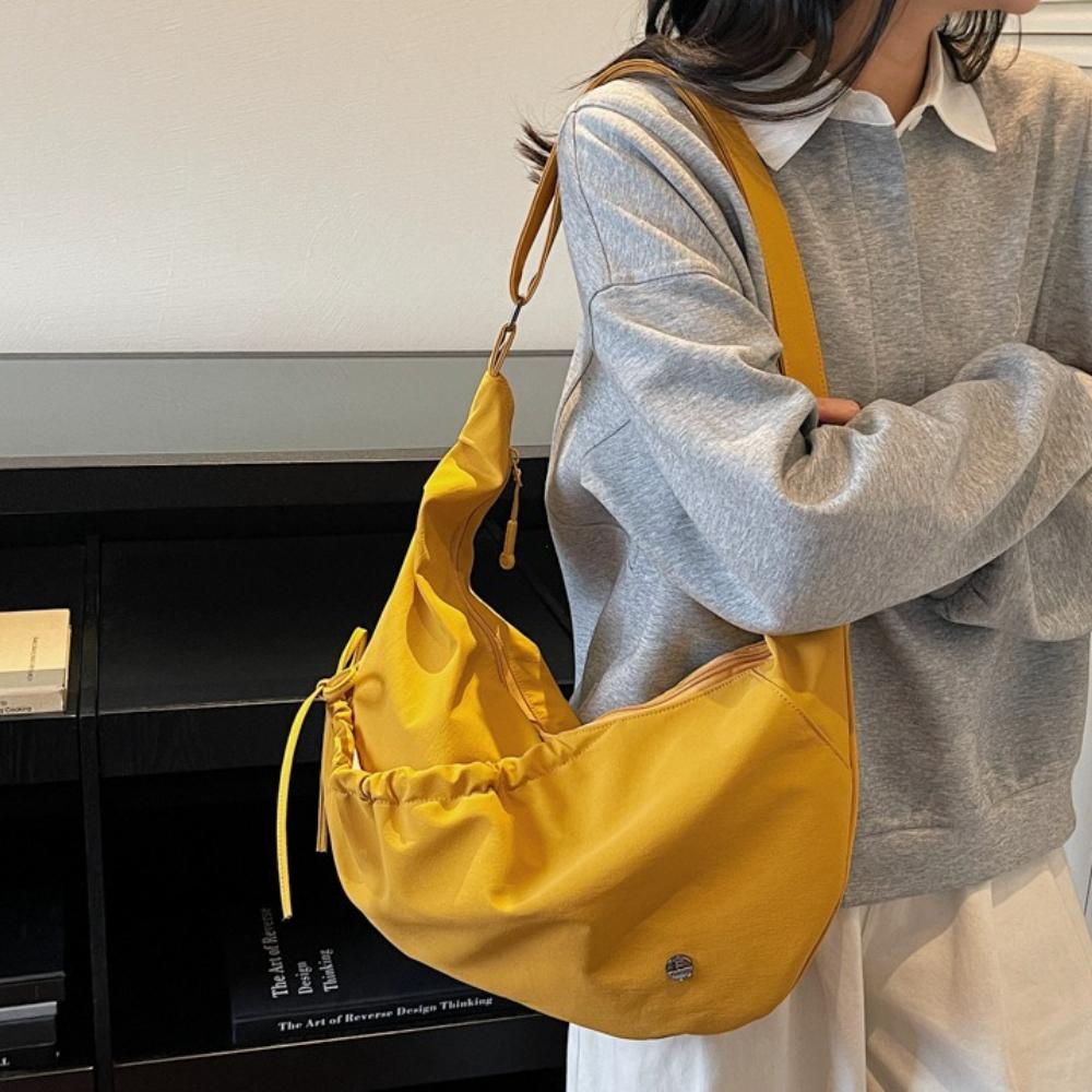 Casual Commuter Women Bag Korean Sle Foldable Soft Nylon Material Single Shoulder Crossbody Bag Trendy Design Bolsos Para Mujer