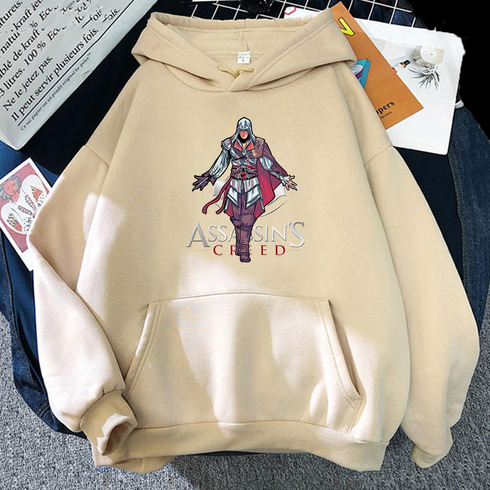 

Assassin s Creed Ezio Cross Game Cartoon Hoodie Pop Retro Sweatshirt для повседневной одежды на осень/зиму Moletom Pullovers XS