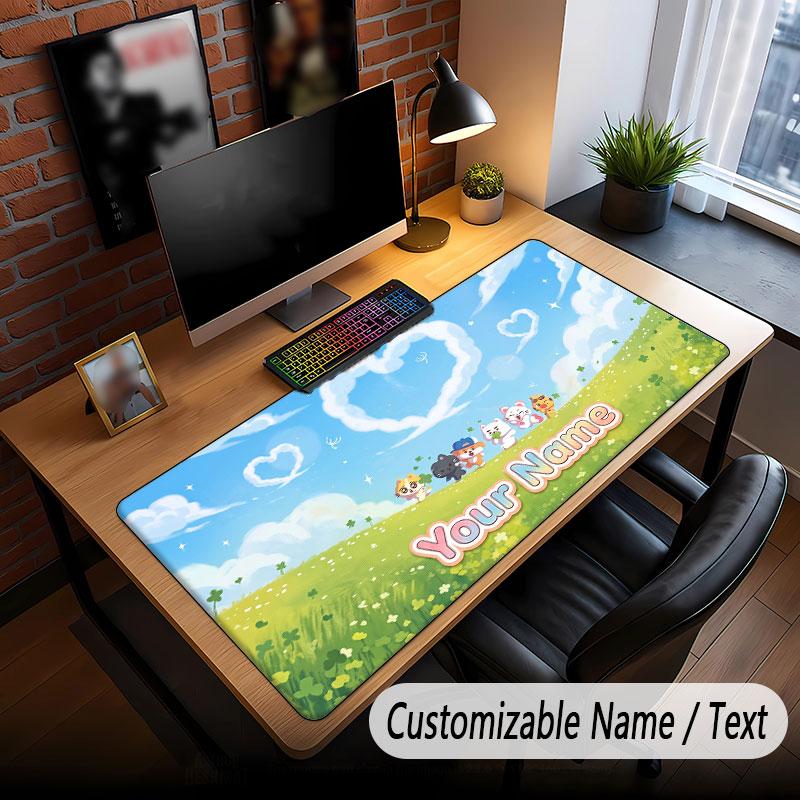 Custom Name Extended Mouse Pad,ENHYPEN Gaming Desk Mat For Home Office Desktop Decor