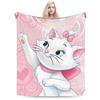 Aristogatos Marie Gato Mantas Tejidas Rosa Lana Manta de Tiro Verano Aire Acondicionado Portátil Suave Cálido Colcha