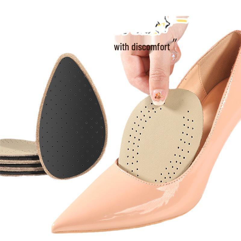 Women's Cowhide Anti-Slip Forefoot Pad with Breathable, Sweat-Absorbent Latex - Reduces Pain and Wear, Fits Large To Small Shoe Sizes