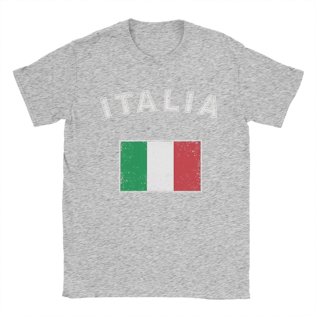 Streetwear TShirt Italy Flag 100 Cotton T Shirts Trendy Cool Tshirt for Unisex Summer Y2K Retro Custom DIY Short Sleeve Tops