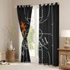 2pcs Erosebridal Basketball Thin Curtains for Boys Kids Sports Curtains, Basketball Court Curtains & Drapes Brown Semi-Blackout