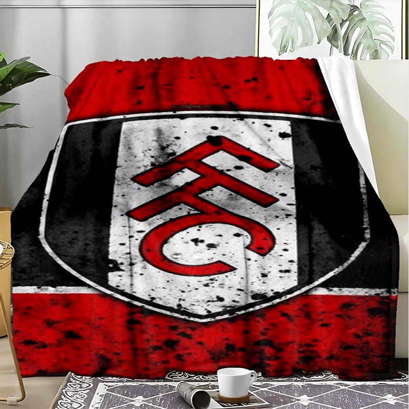 1pz Coperta Morbida in Flanella Stampata Fulham F.C. per Camera da Letto Adulto Soggiorno Divano Campeggio Viaggio Regali per Fan Regali di Natale