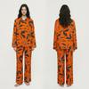 New pajamas women's spring and autumn cotton long-sleeved trousers casual cardigan lapel loungewear can be worn outside TZ1119