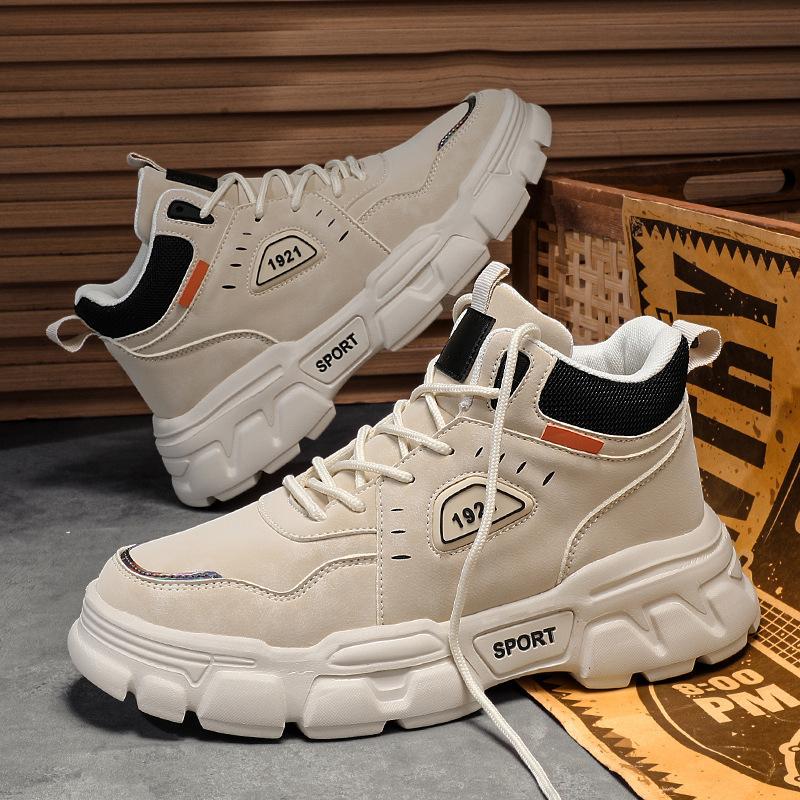 High-top shoes men's labor insurance trendy shoes spring tooling Martin boots summer mid-top retro British short boots men's 2025 new models