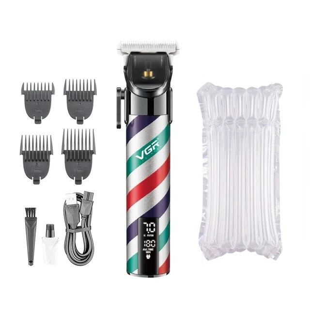 

Мощный мини-резак с ЖК-дисплеем, бритва для быстрой стрижки, маленькая бритва для стрижки волос VGR, регулируемый размер, машина для стрижки волос для отделки прически
