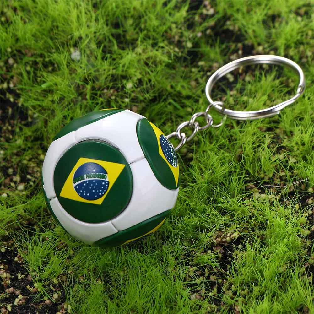Gifts Car Key Chains Football Key Chain Country Soccer Keyring World Flag Ball Charms Bag Pendant