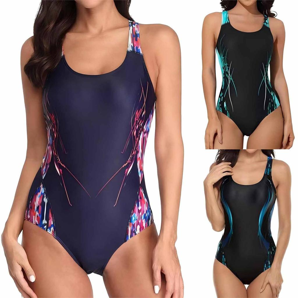 Women's Racing One-Piece Swimsuit, Tight-Fitting Seamless Backless Design with Cut Swimwear