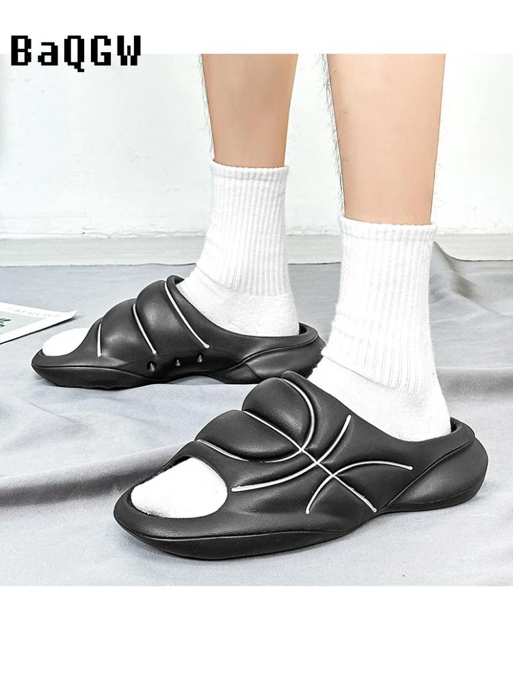 Summer Men Designer Slippers Indoor Outdoor Sandals Beach Casual Shoes Soft Sole Men Flip-flops Men's Sandals Big Size 40-47