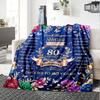 Happy 80Th Birthday Throw Blanket Soft Cozy Perfect For Sofa Couch Office Bed Picnics For All Occasions Cozy Home Lovers Unique Gift For Family And