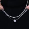 Double-layer Shimmering Layered Small Waist Necklace with A Korean-style Star-shaped Design Lockbone Chain