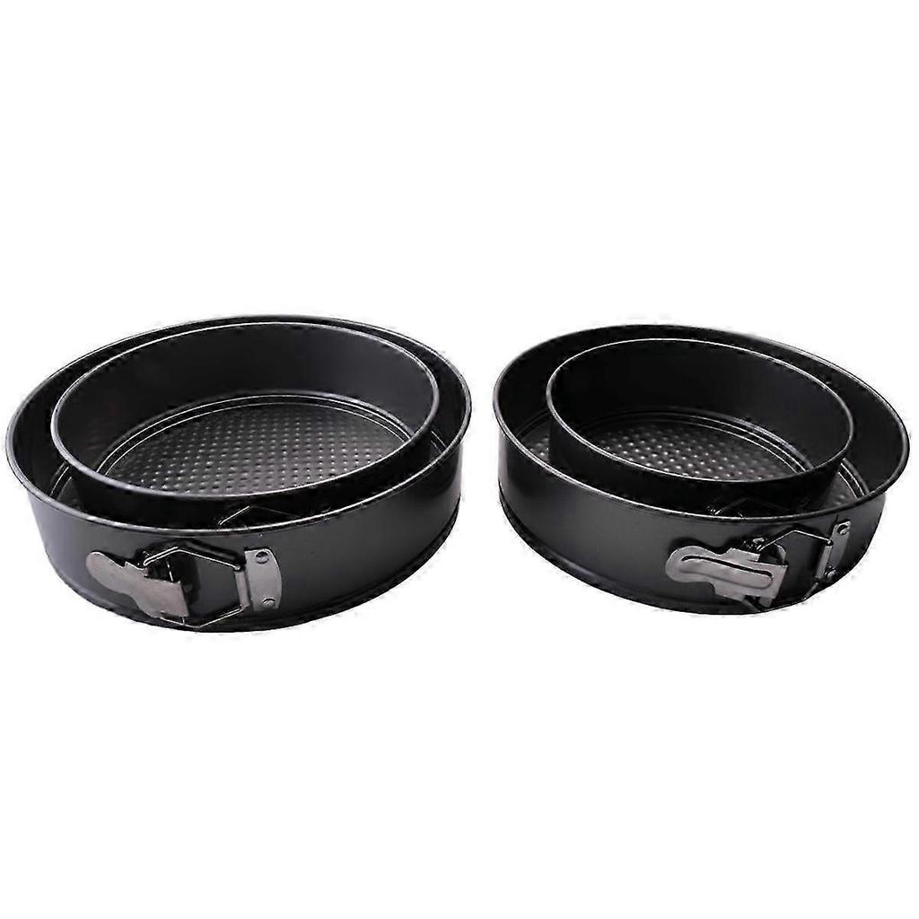 4Pcs/Set Cake Pan for Baking Removable Bottom Non-Stick Springform Cheesecake Pan Leakproof Round C