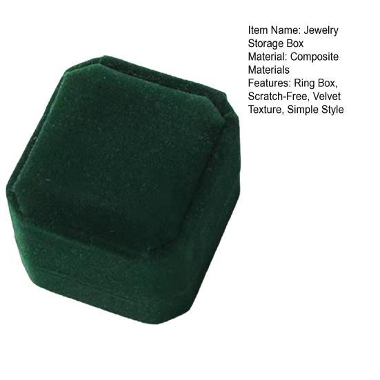 Ring Storage Box, Octagonal Design, with Soft Flannel Organizer, Shockproof Scratch-Proof Ring Box for Engagement Wedding Proposal