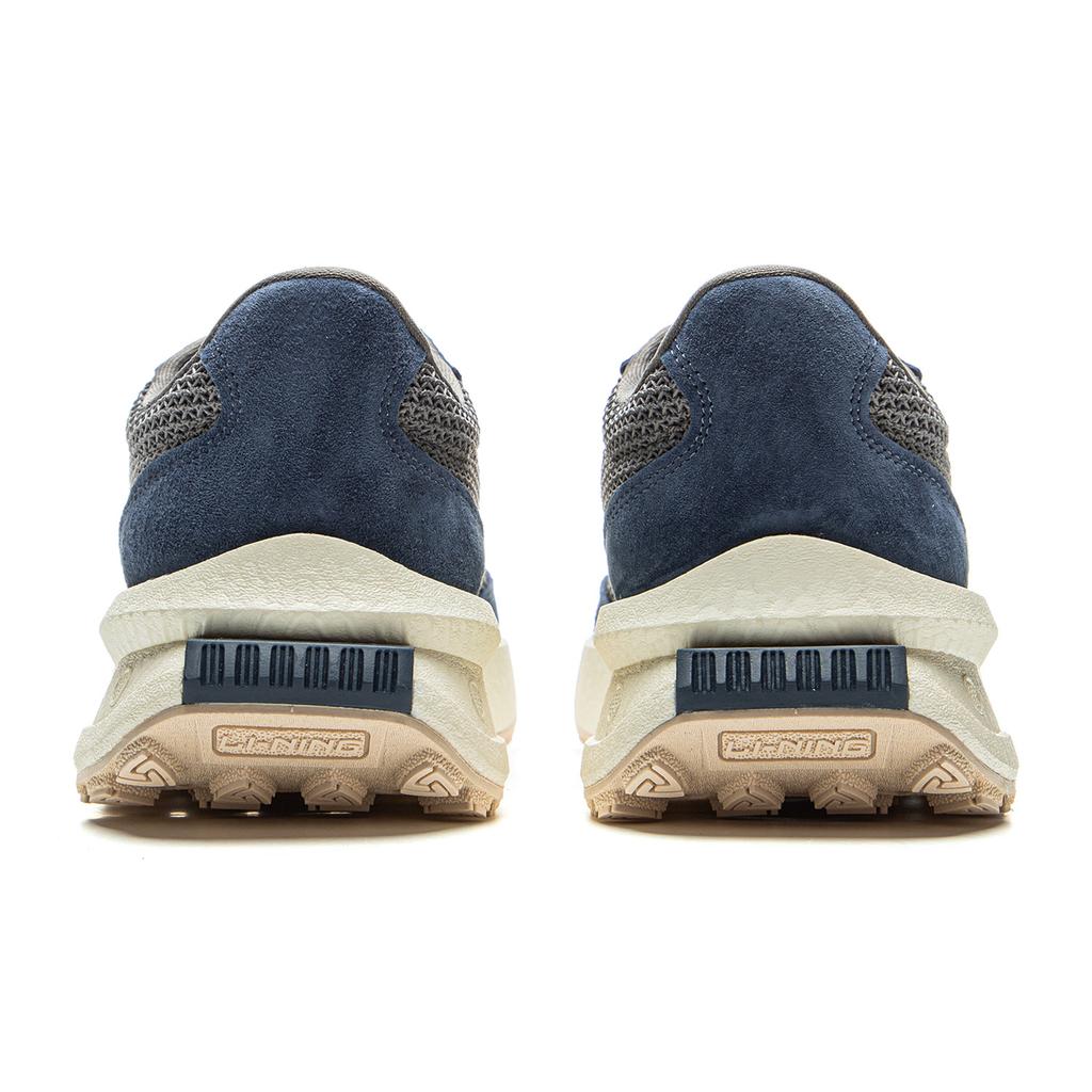 Li Ning Light Boat Reflective Trendy Sports Slip Resistant Durable Low Top Lifestyle Casual Shoes Unisex Casual Shoes Gray Blue AZGV055-3