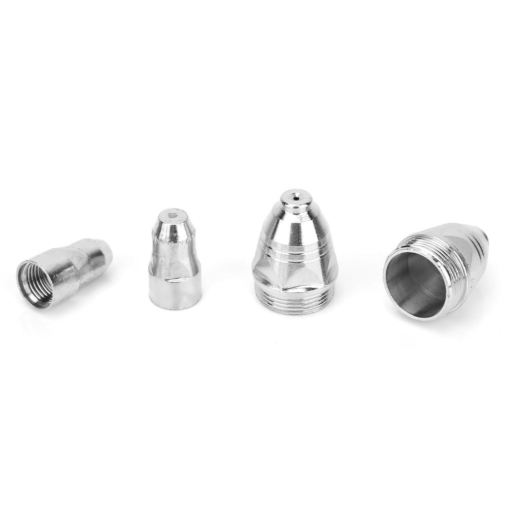 P80 Electrode Nozzle Plasma Consumable Cutter Torch Electrode Tip Set 5pc (5pcs Silk Electrode)