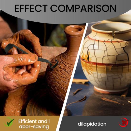 Pottery Trimming Tool High Durability Rust-Resistant Multipurpose DIY Double Ended Ceramic Clay