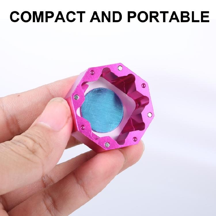 Aluminum Magnetic Billiard Cue Chalks Holder 2-Layer Octagonal Pool Chalks Holder Aluminum Cue Chalks Box Enduring